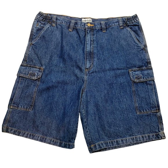 King Size Brand Mens Cargo Shorts Size 44 Elastic on Sides of Waist Band EUC - Picture 1 of 5